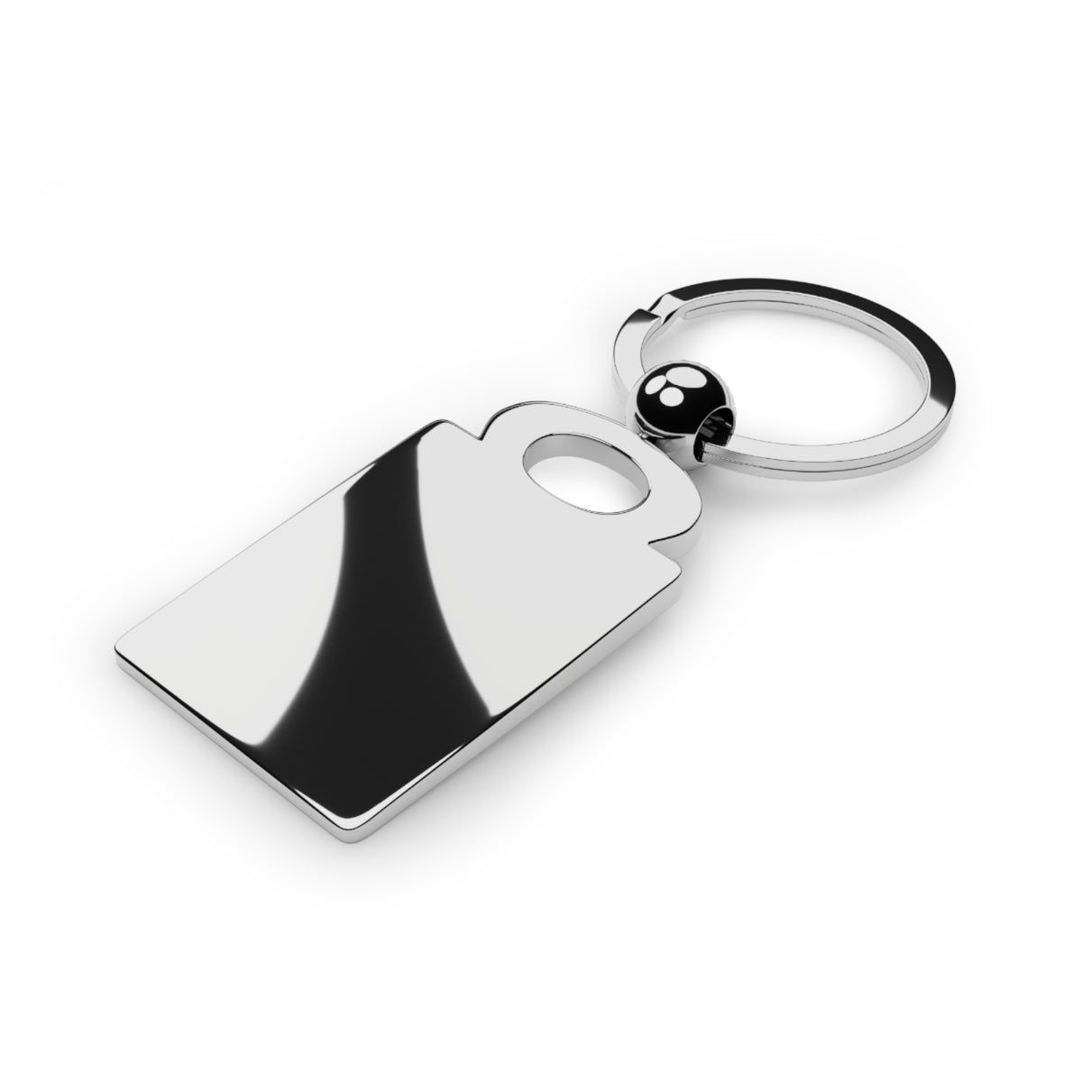Blue Checkerboard Heart Photo Keyring
