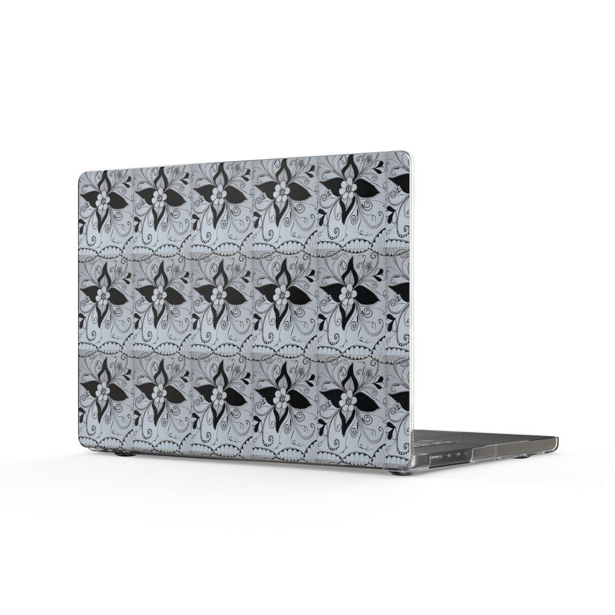 Floral Pattern Clear MacBook Case