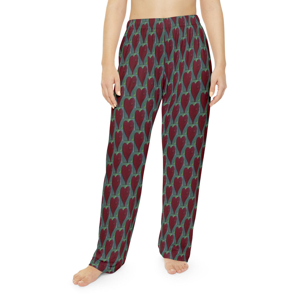 Women's Heart Pattern Pajama Pants
