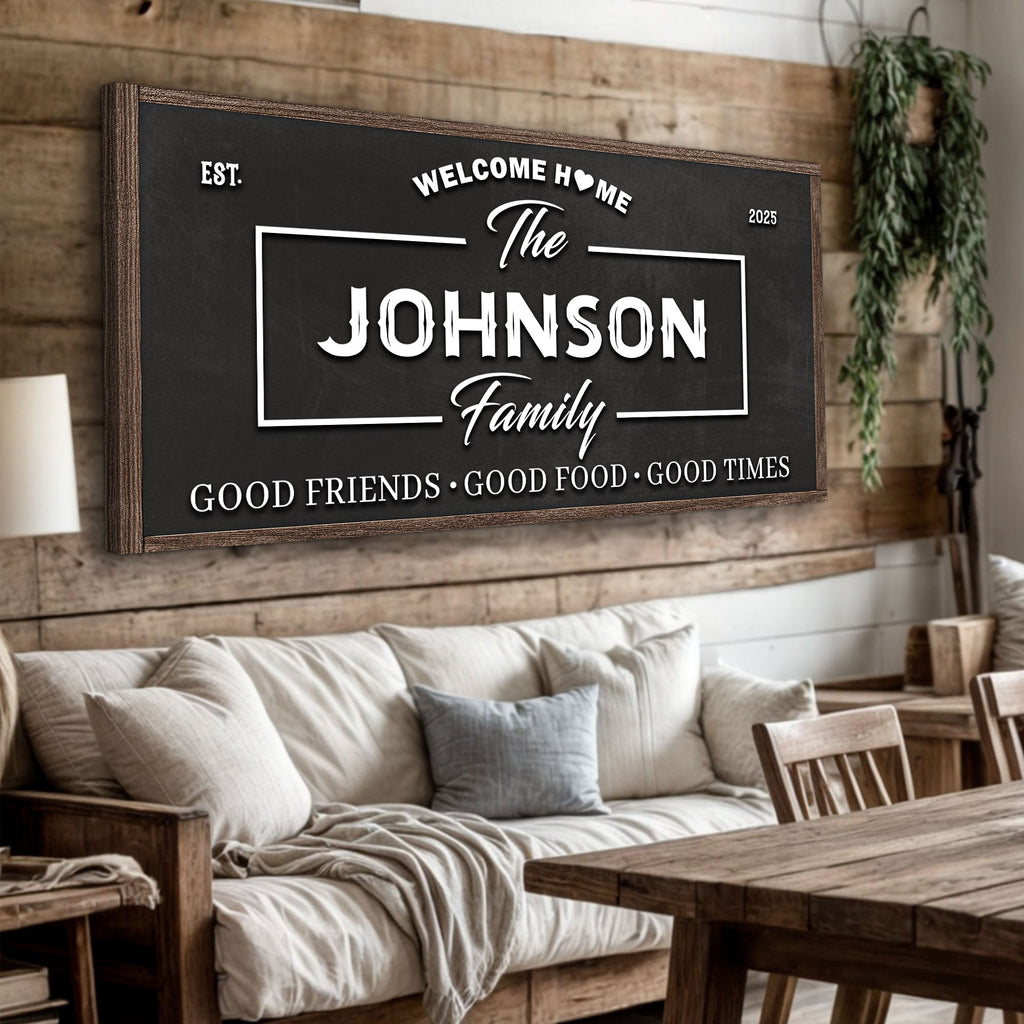 Welcome Home — Warm Typography Sign