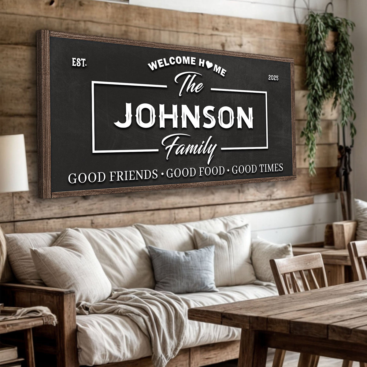 Welcome Home — Warm Typography Sign