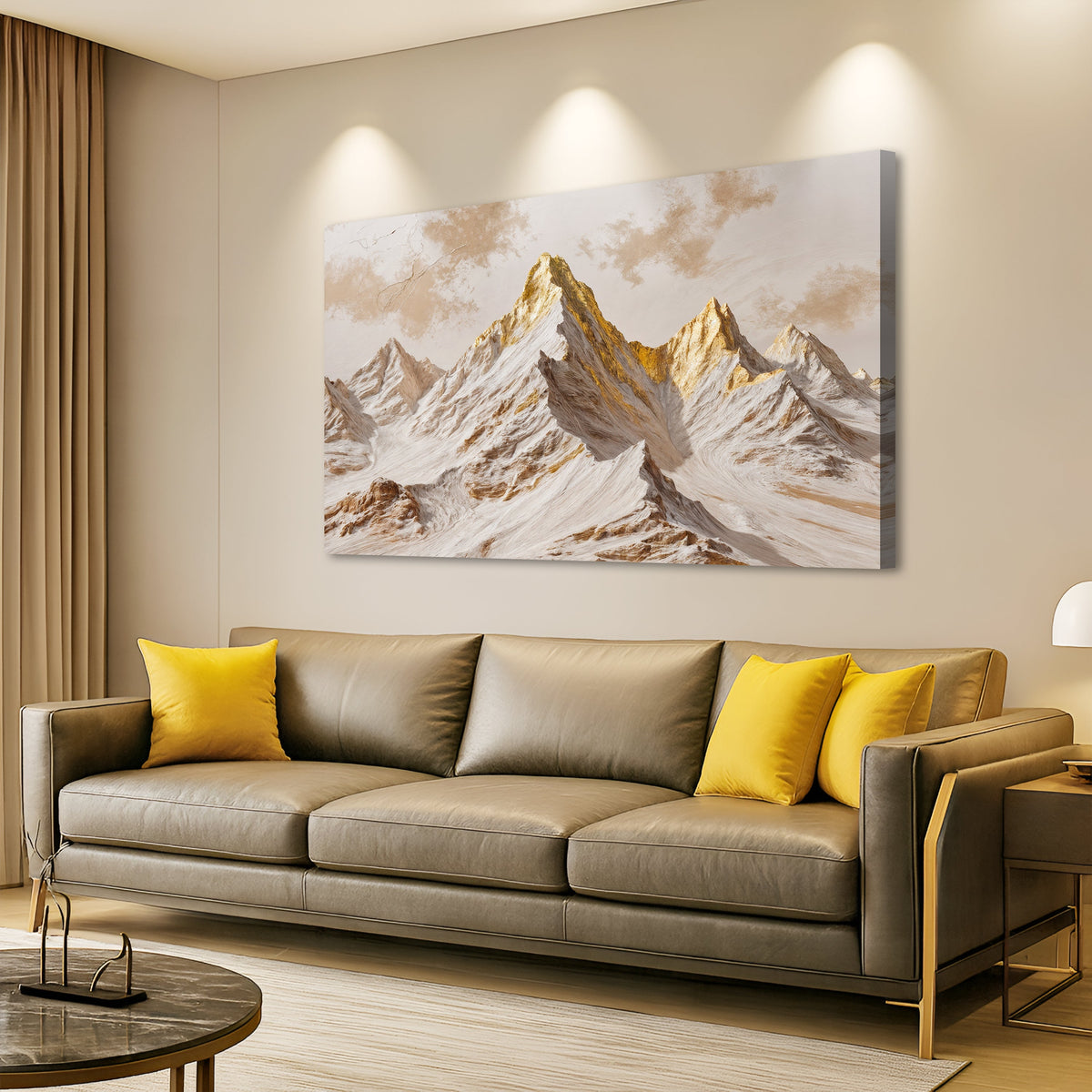 Golden Peaks — Landscape Canvas Print