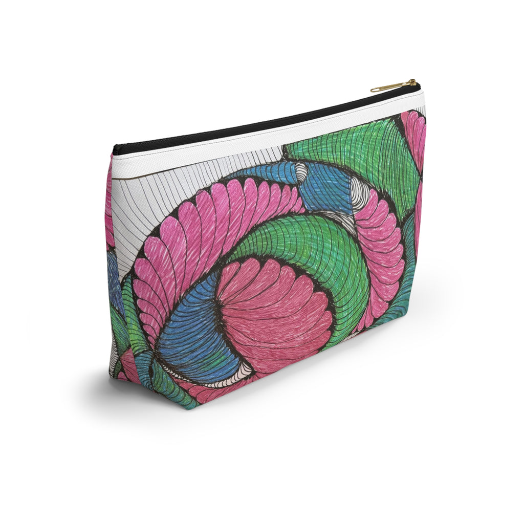 Colorful Abstract Floral Accessory Pouch