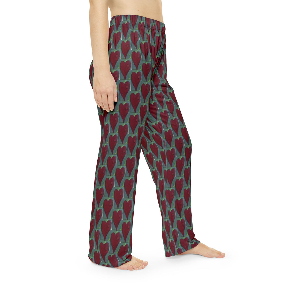 Women's Heart Pattern Pajama Pants