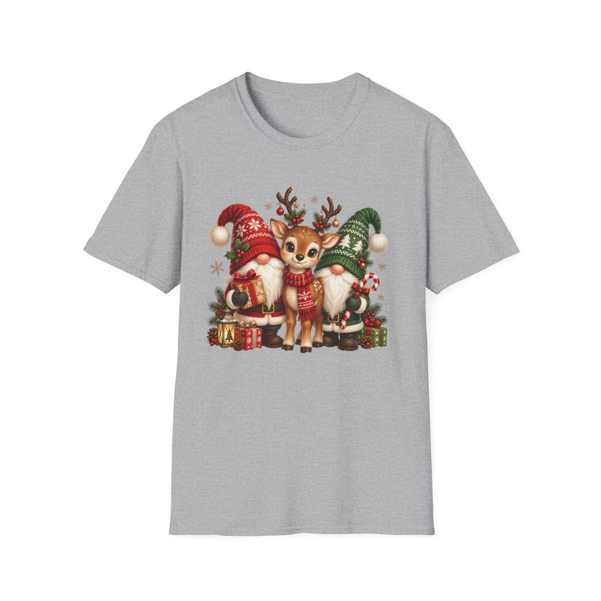 Christmas Reindeer and Bear Family T-Shirt