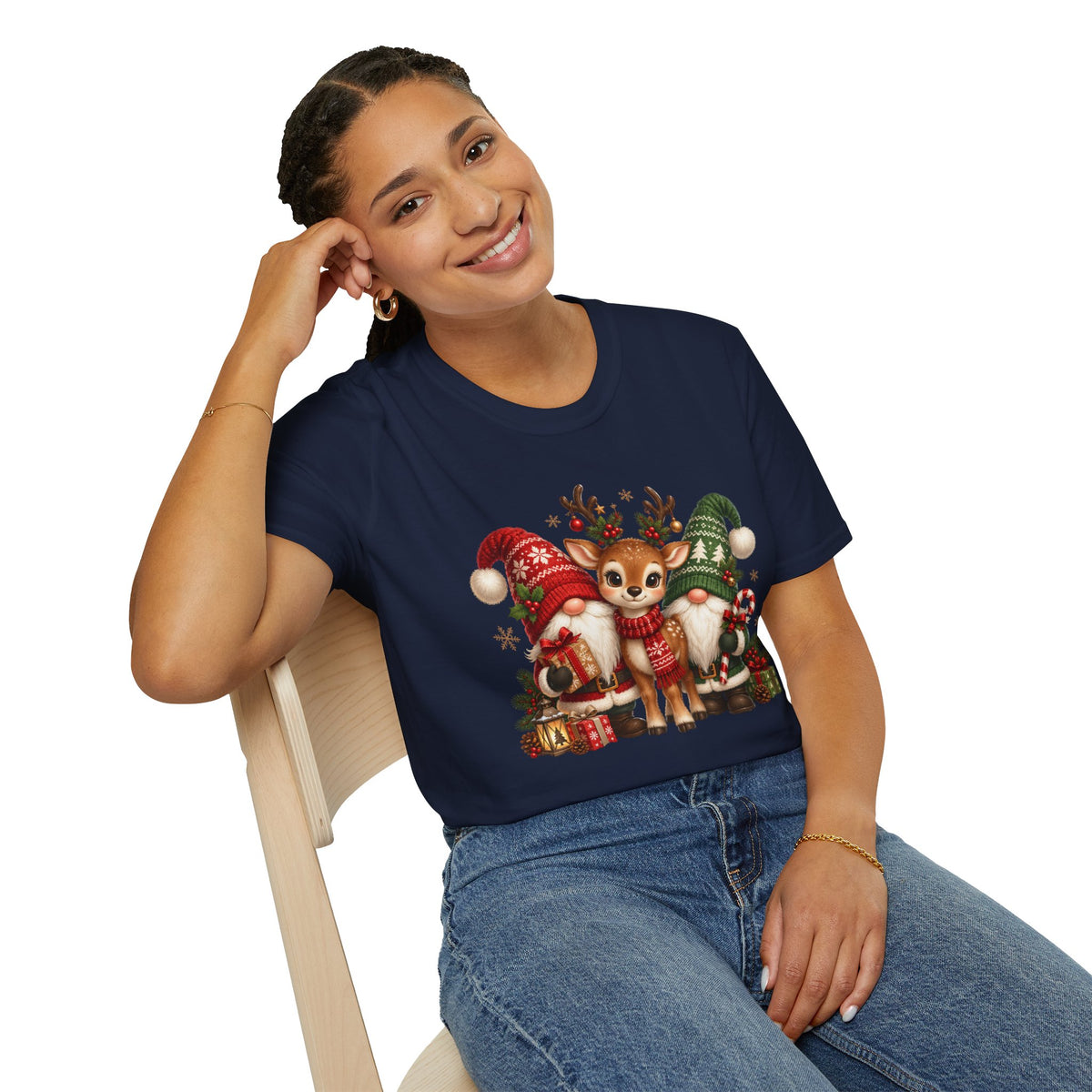 Christmas Reindeer and Bear Family T-Shirt