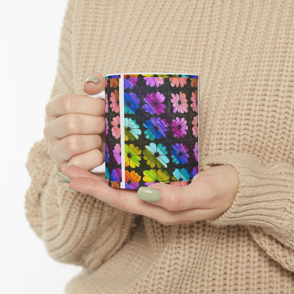 Colorful Wildflower Floral Ceramic Mug