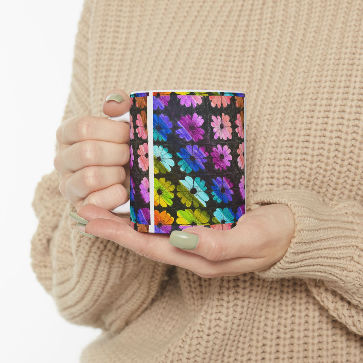 Colorful Wildflower Floral Ceramic Mug