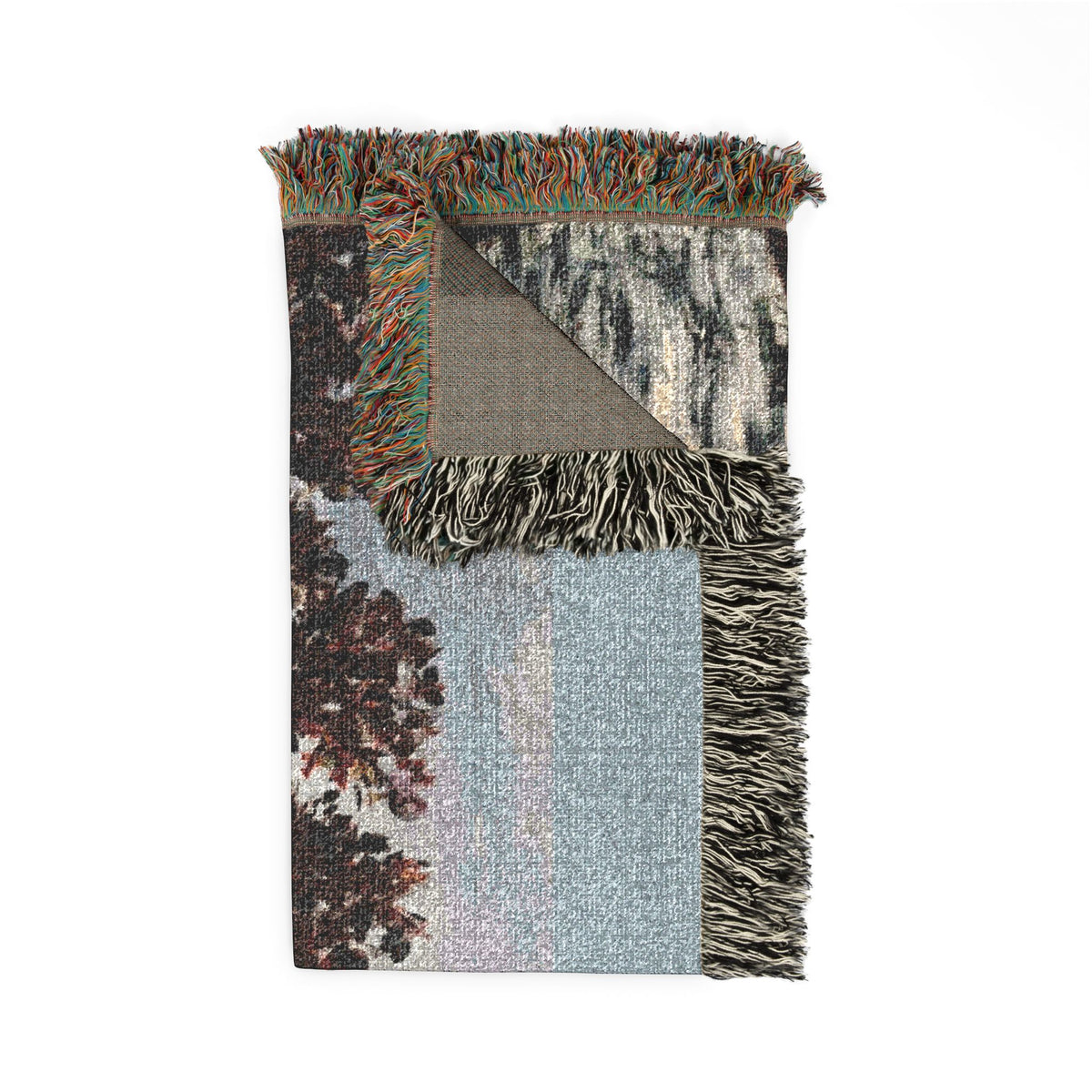 Scenic Tree Lane Woven Blanket — Cozy Decorative Throw for Living Room & Cabin
