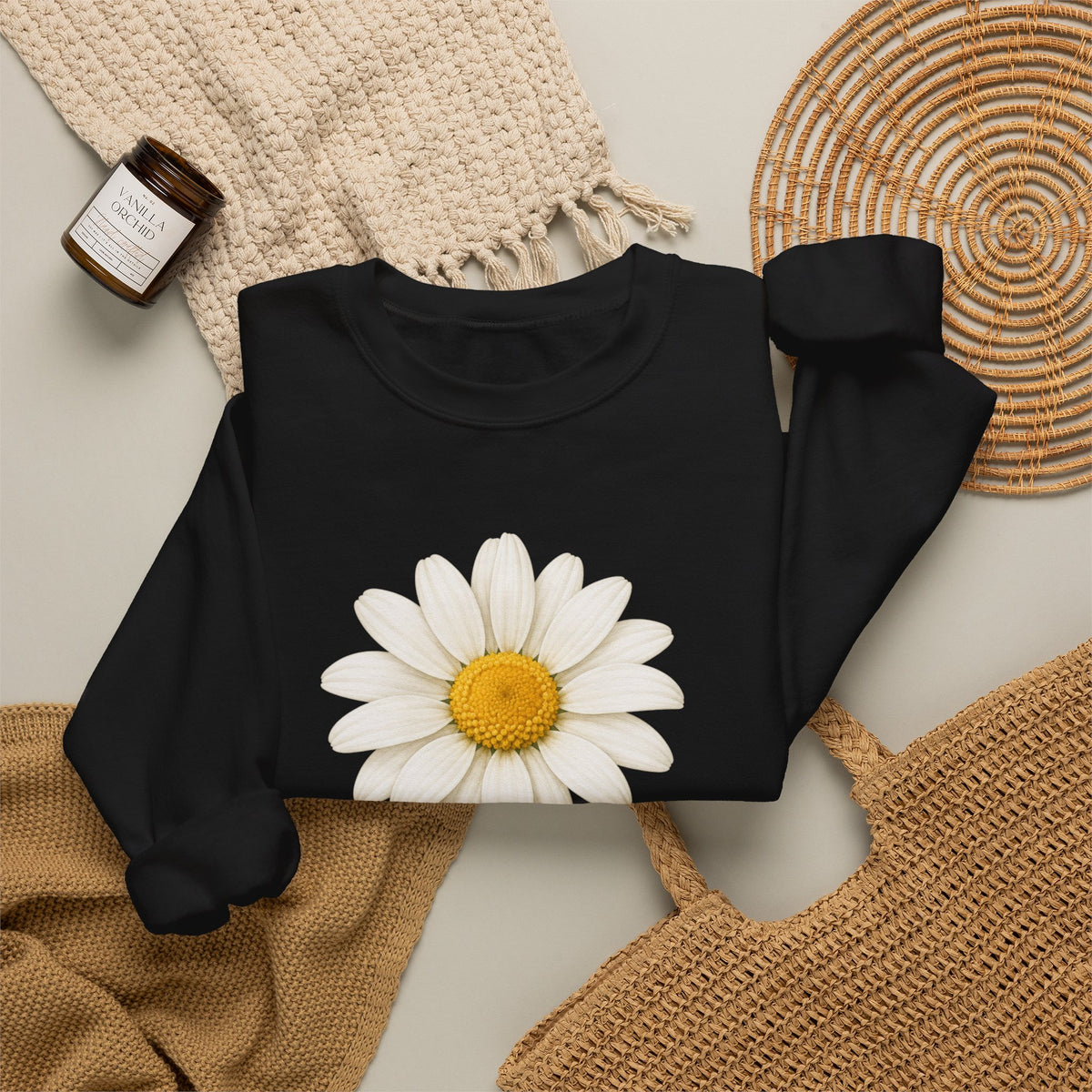 Daisy Flower Crewneck Sweatshirt