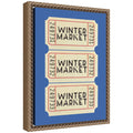 Winter Market Ticket by Kikiandnim Framed Canvas Wall Art Print