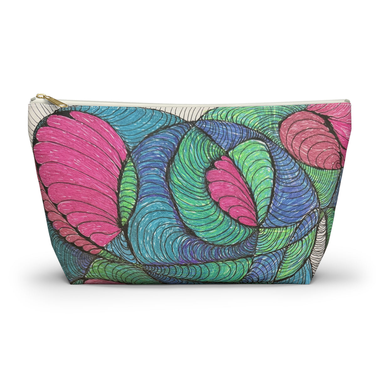 Colorful Abstract Floral Accessory Pouch