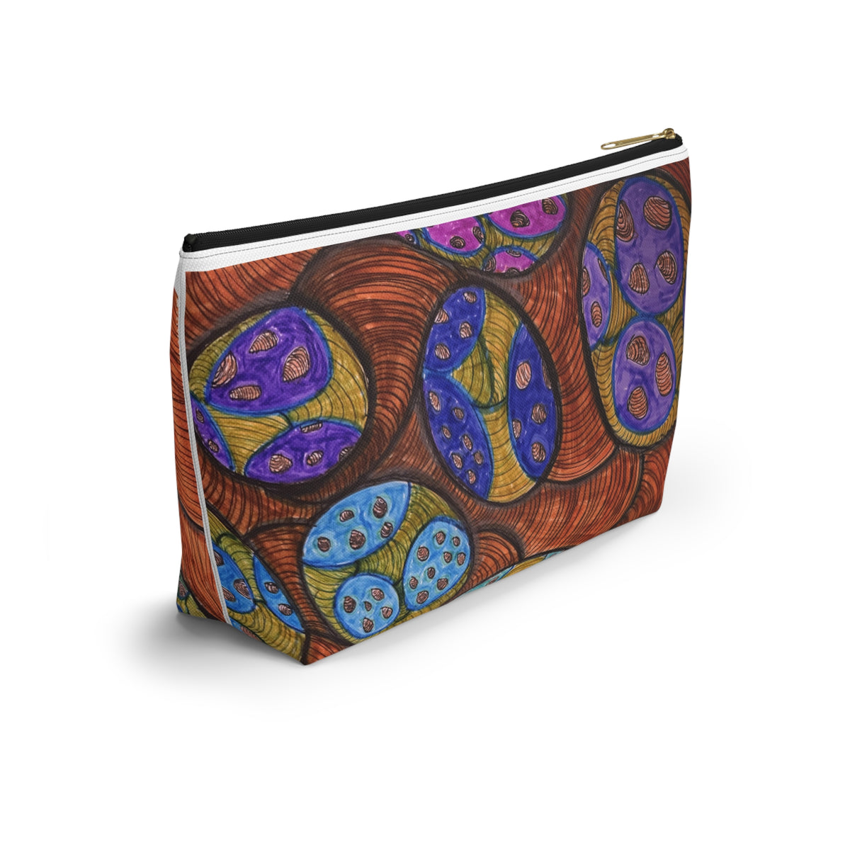 Colorful Abstract Botanical Accessory Pouch
