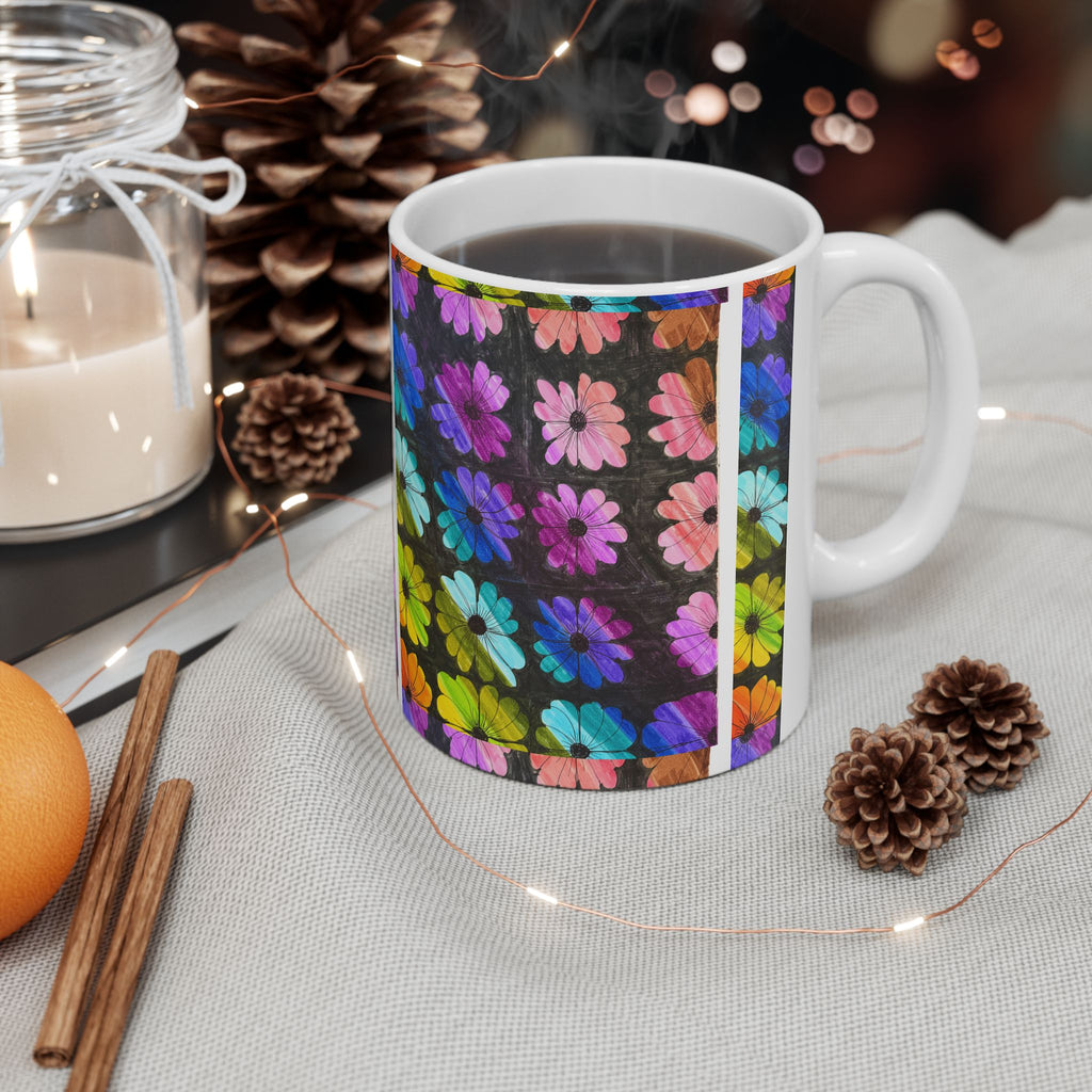 Colorful Wildflower Floral Ceramic Mug