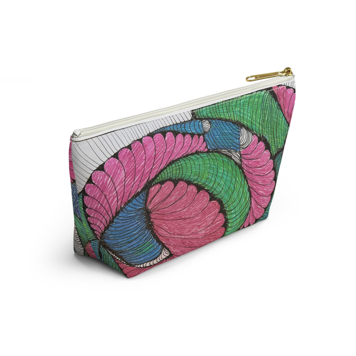 Colorful Abstract Floral Accessory Pouch