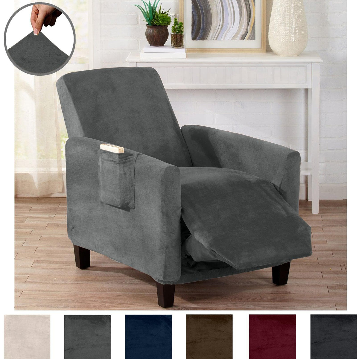 Velvet Stretch Slipcover - Gale Collection