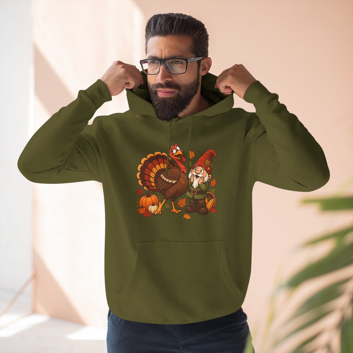 Thanksgiving Turkey Family Fleece Hoodie