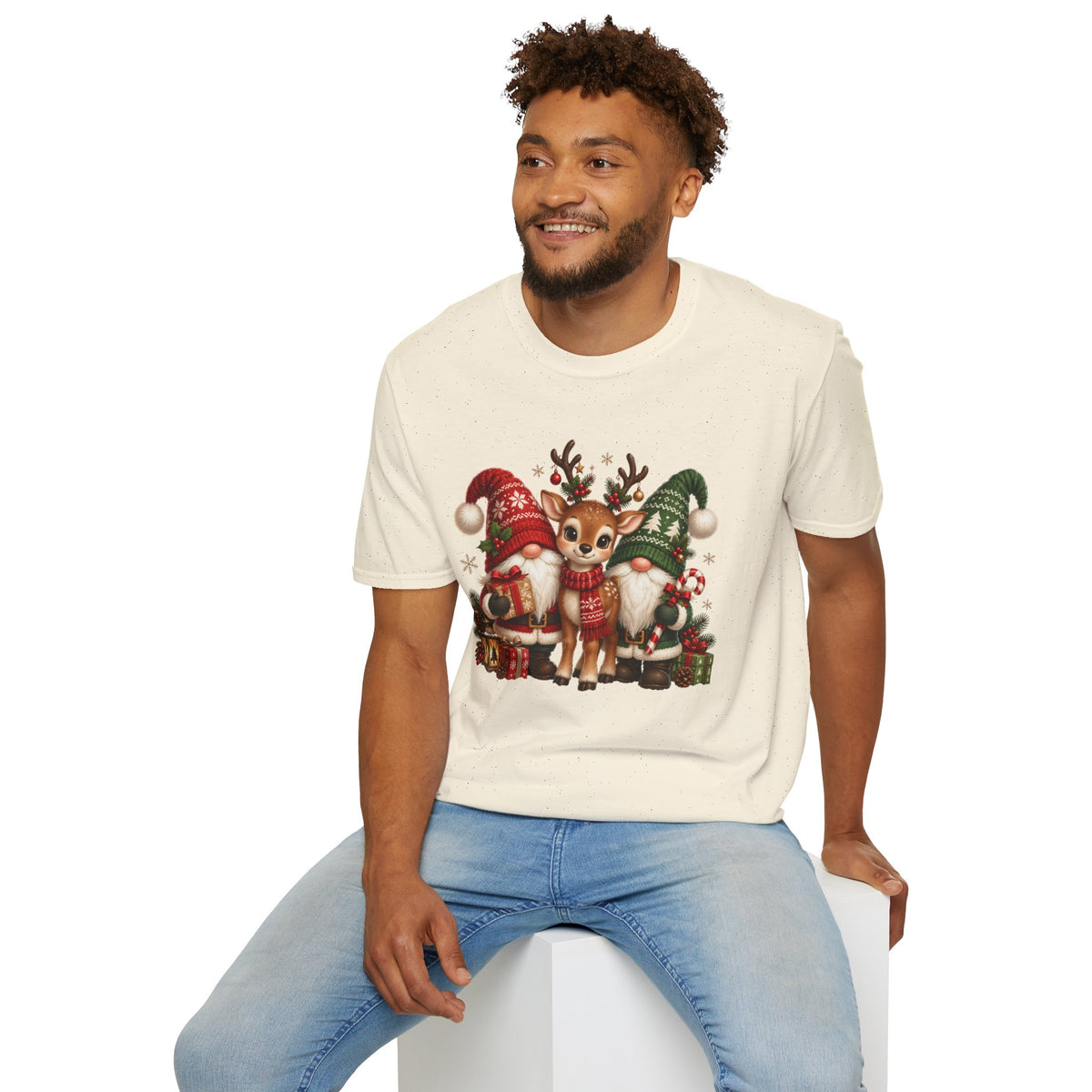 Christmas Reindeer and Bear Family T-Shirt