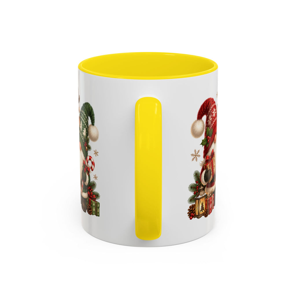 Festive Christmas Gnome and Reindeer Coffee Mug