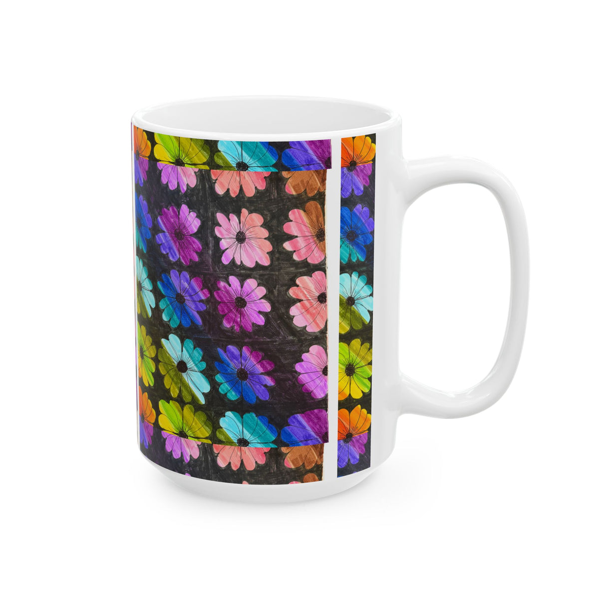 Colorful Wildflower Floral Ceramic Mug