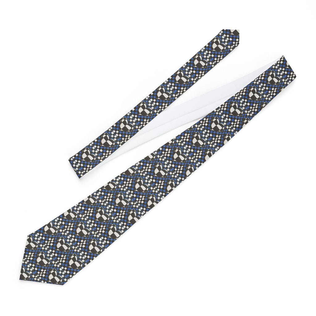 Geometric Navy Pattern Necktie