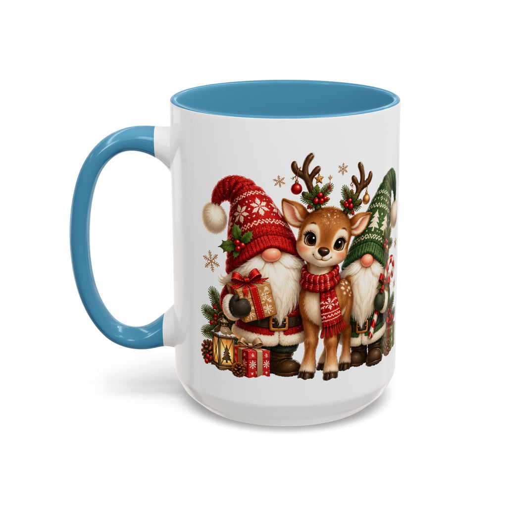 Festive Christmas Gnome and Reindeer Coffee Mug