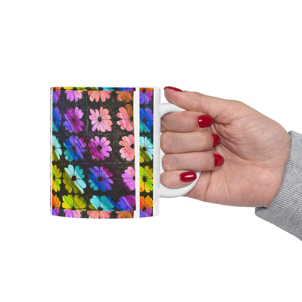 Colorful Wildflower Floral Ceramic Mug