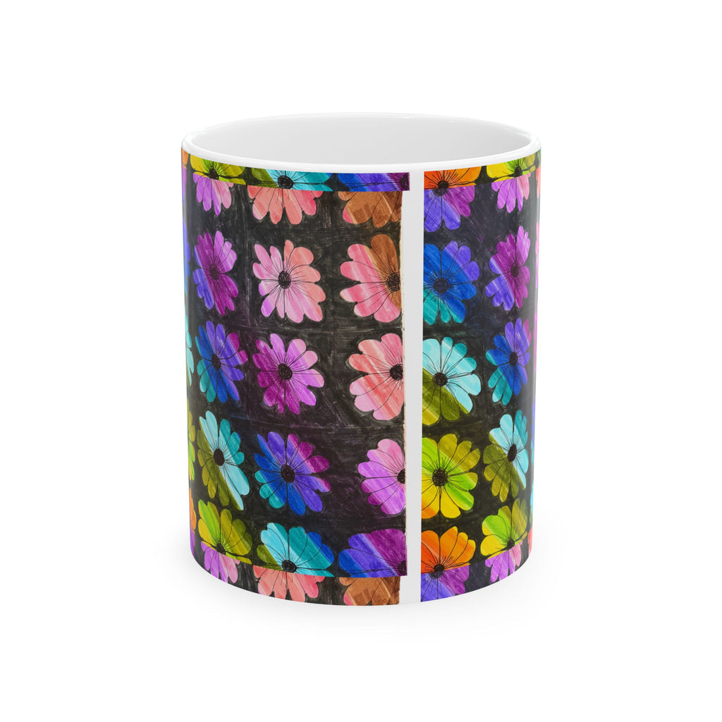 Colorful Wildflower Floral Ceramic Mug