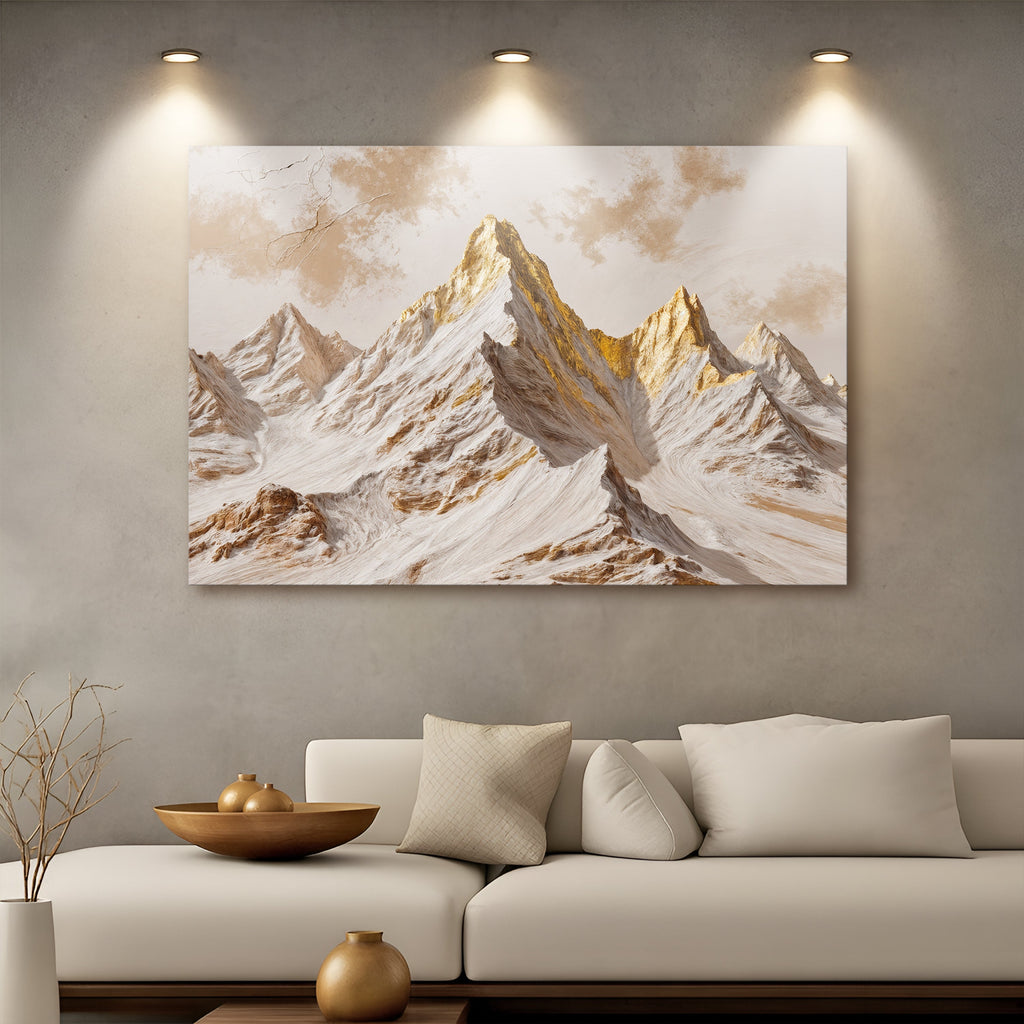 Golden Peaks — Landscape Canvas Print