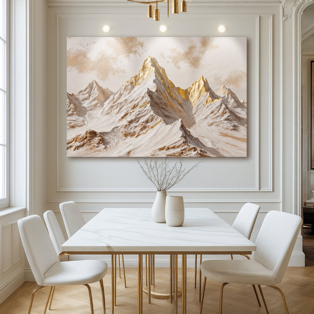 Golden Peaks — Landscape Canvas Print