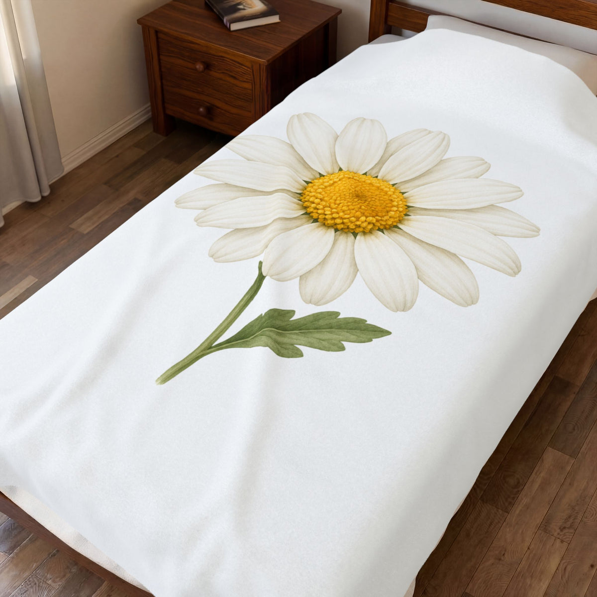 Daisy Floral Velveteen Plush Blanket