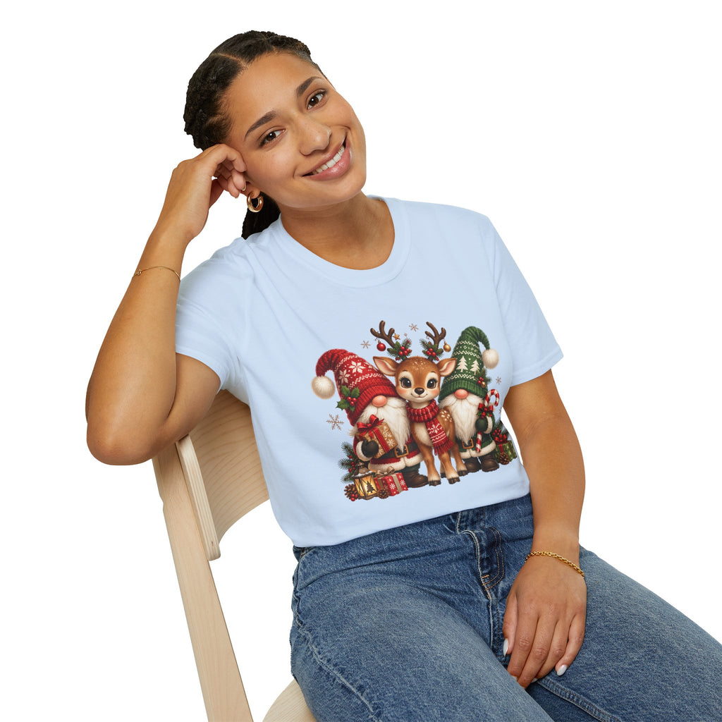 Christmas Reindeer and Bear Family T-Shirt