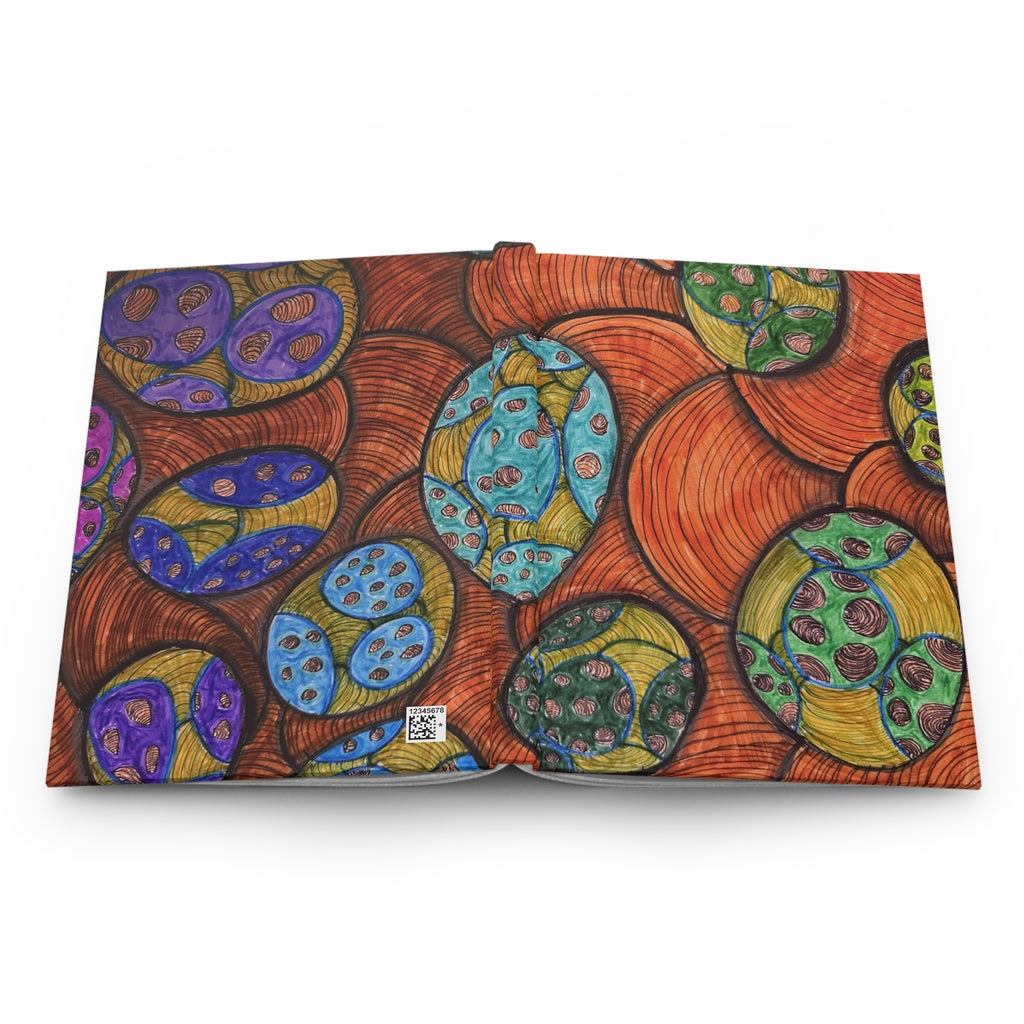 Hardcover Journal with Colorful Abstract Botanical Pattern