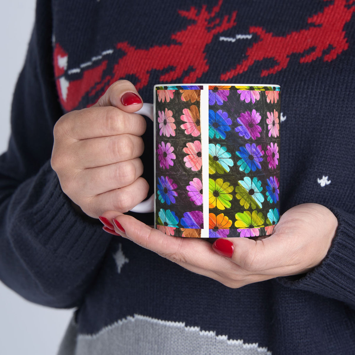 Colorful Wildflower Floral Ceramic Mug