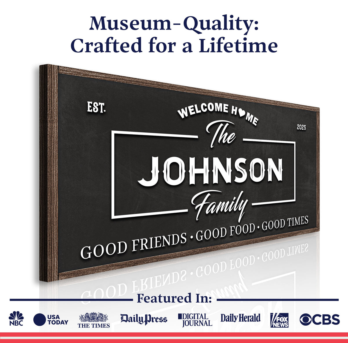 Welcome Home — Warm Typography Sign