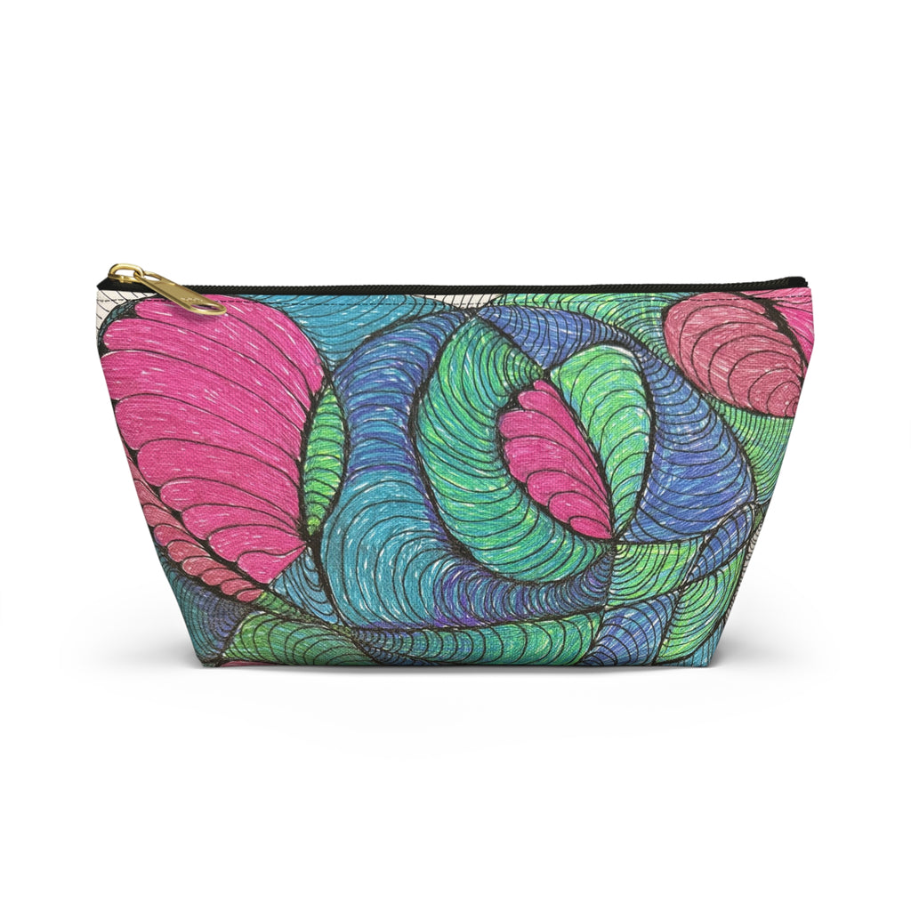 Colorful Abstract Floral Accessory Pouch