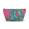 Colorful Abstract Floral Accessory Pouch