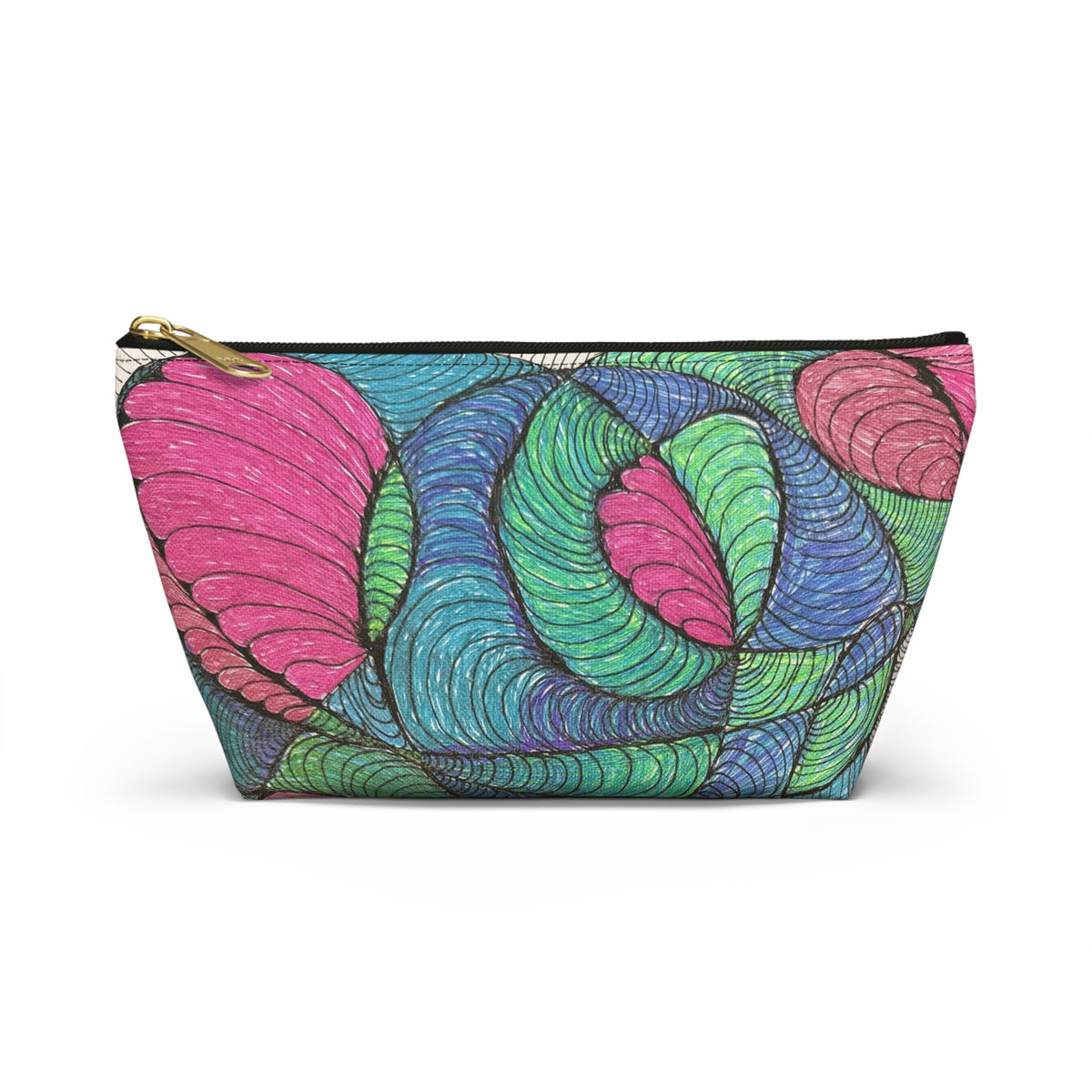 Colorful Abstract Floral Accessory Pouch
