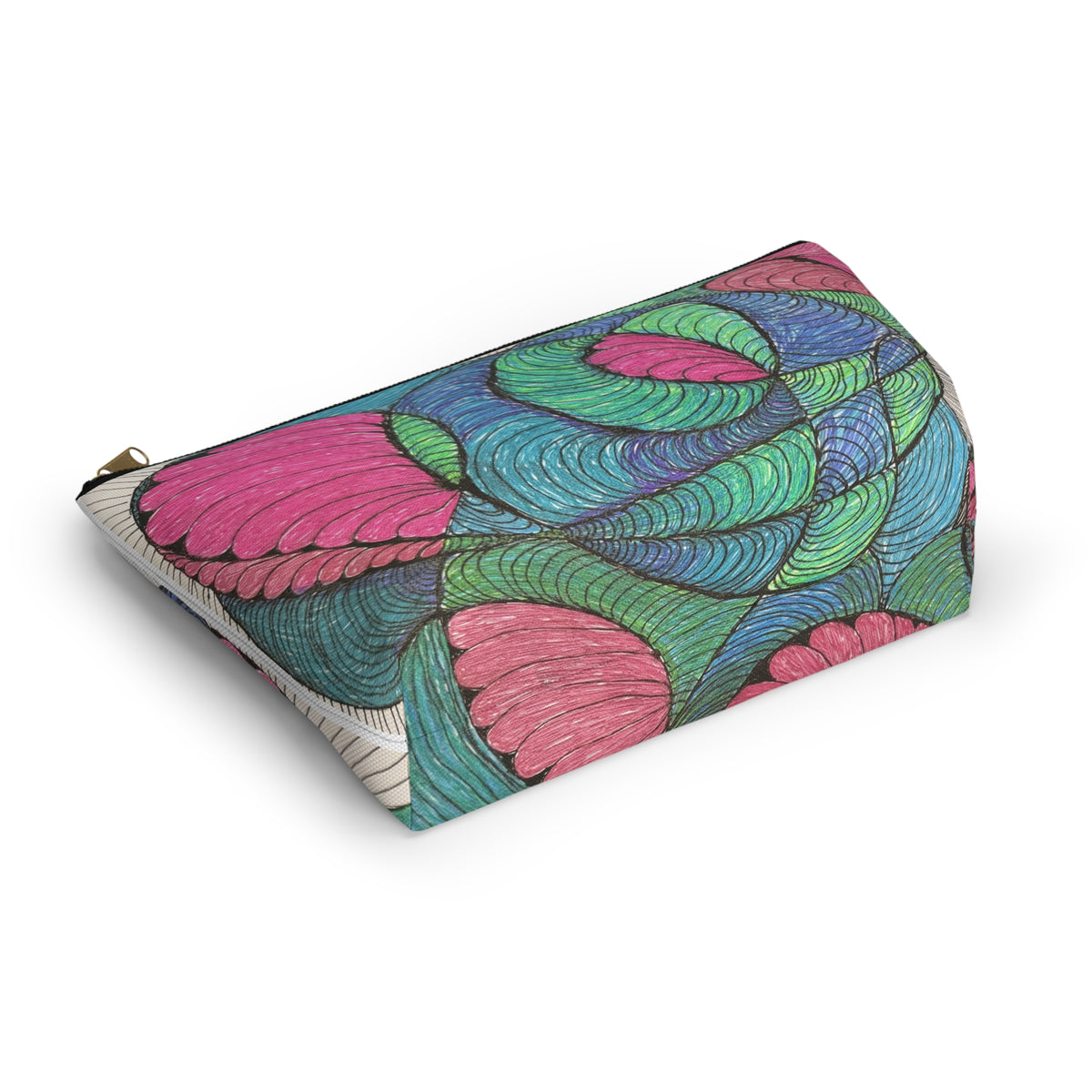 Colorful Abstract Floral Accessory Pouch
