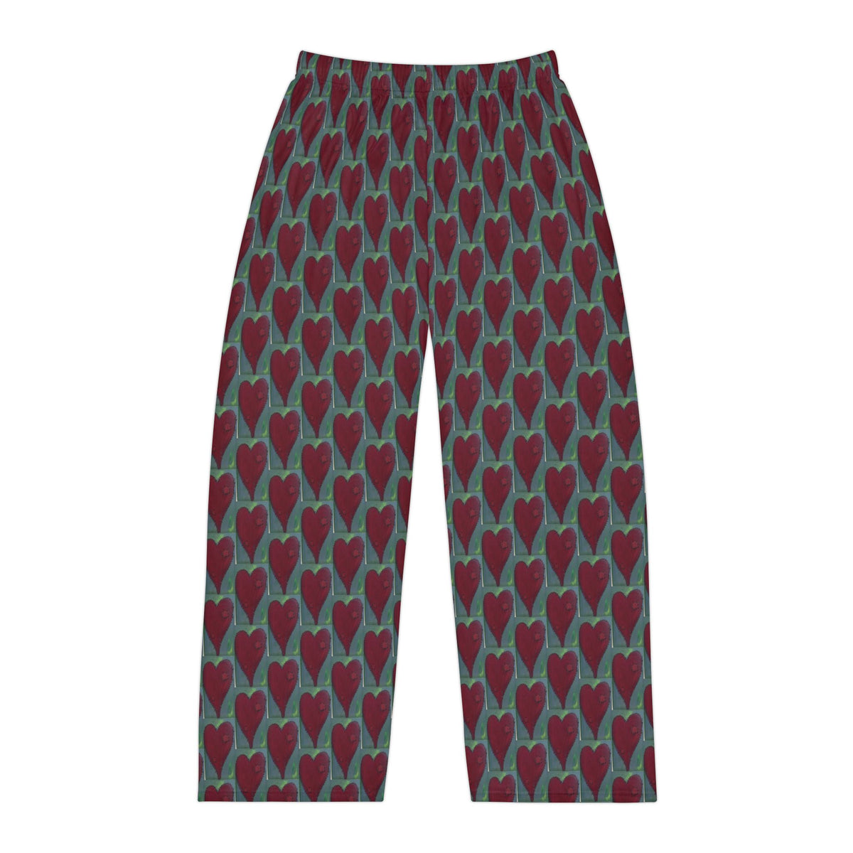 Men's Heart Pattern Pajama Pants