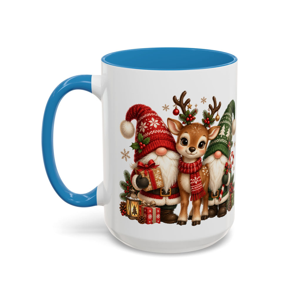 Festive Christmas Gnome and Reindeer Coffee Mug