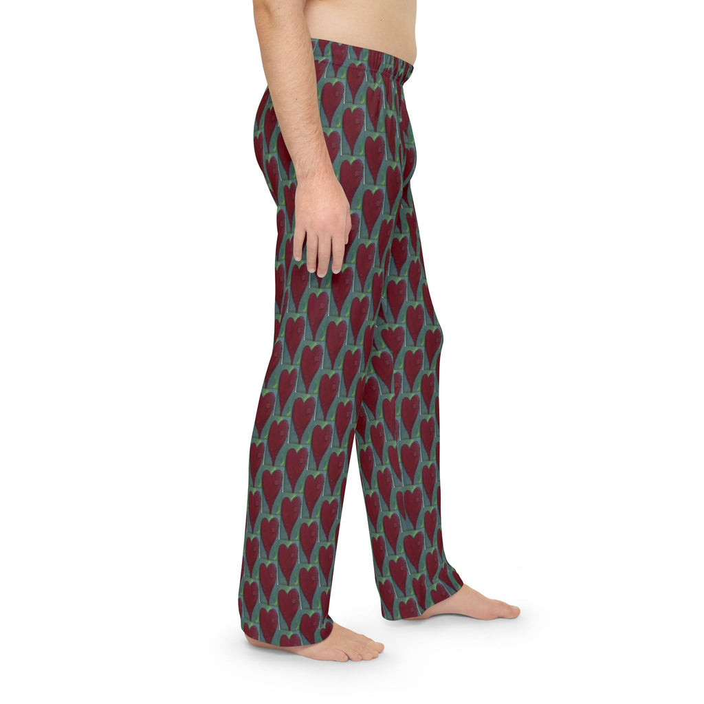 Men's Heart Pattern Pajama Pants