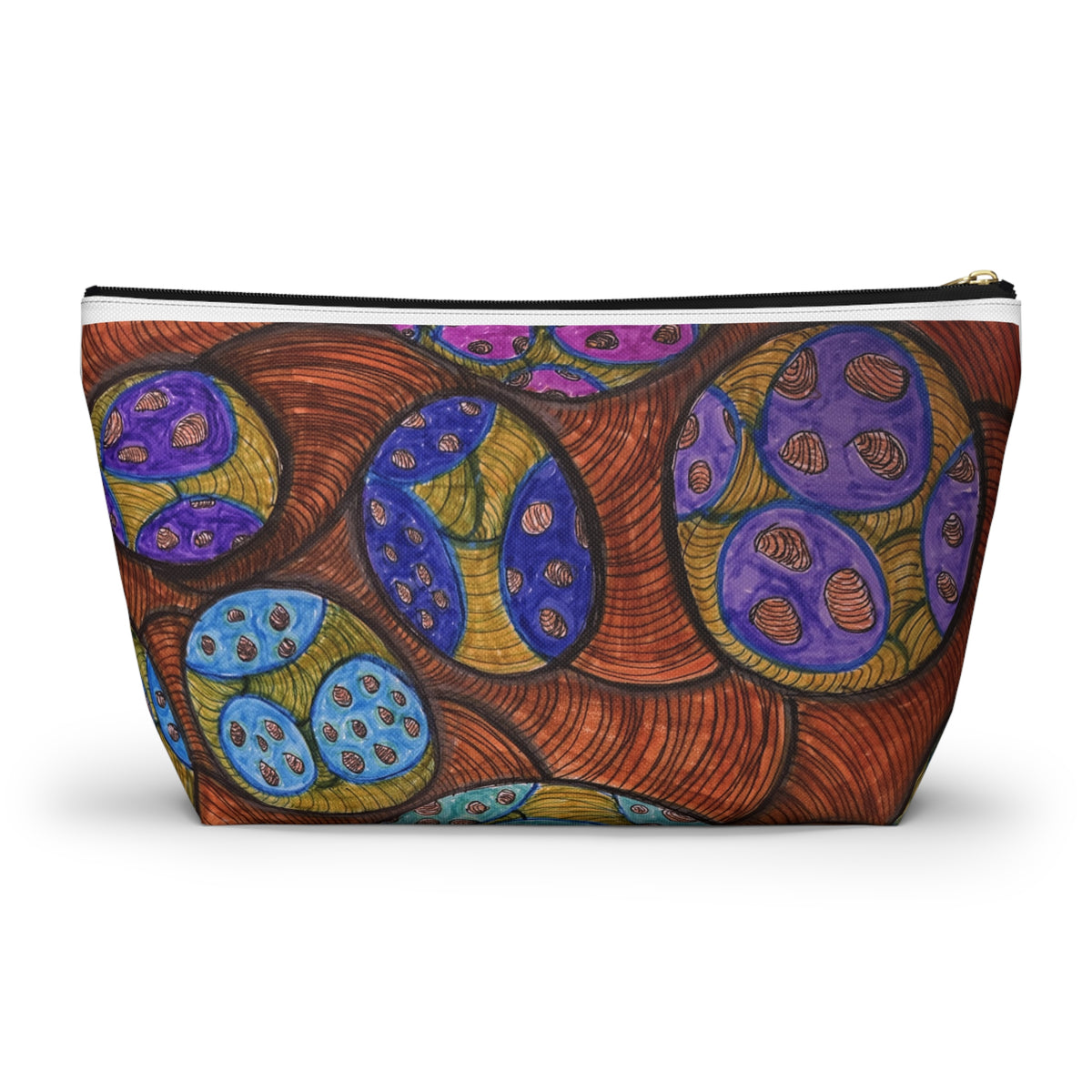 Colorful Abstract Botanical Accessory Pouch
