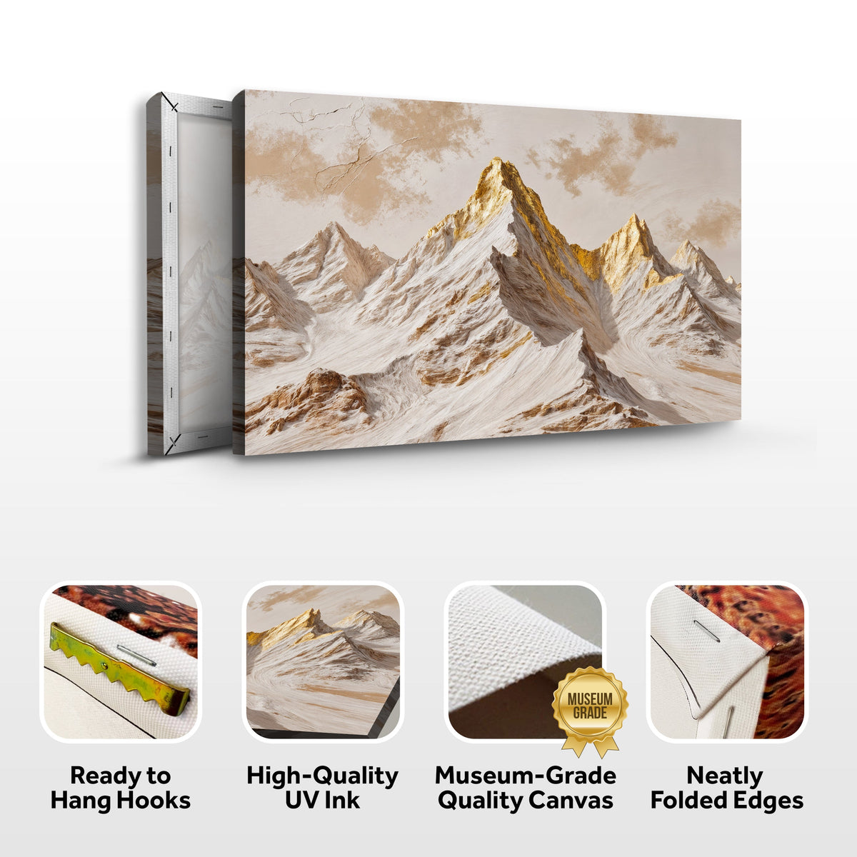 Golden Peaks — Landscape Canvas Print
