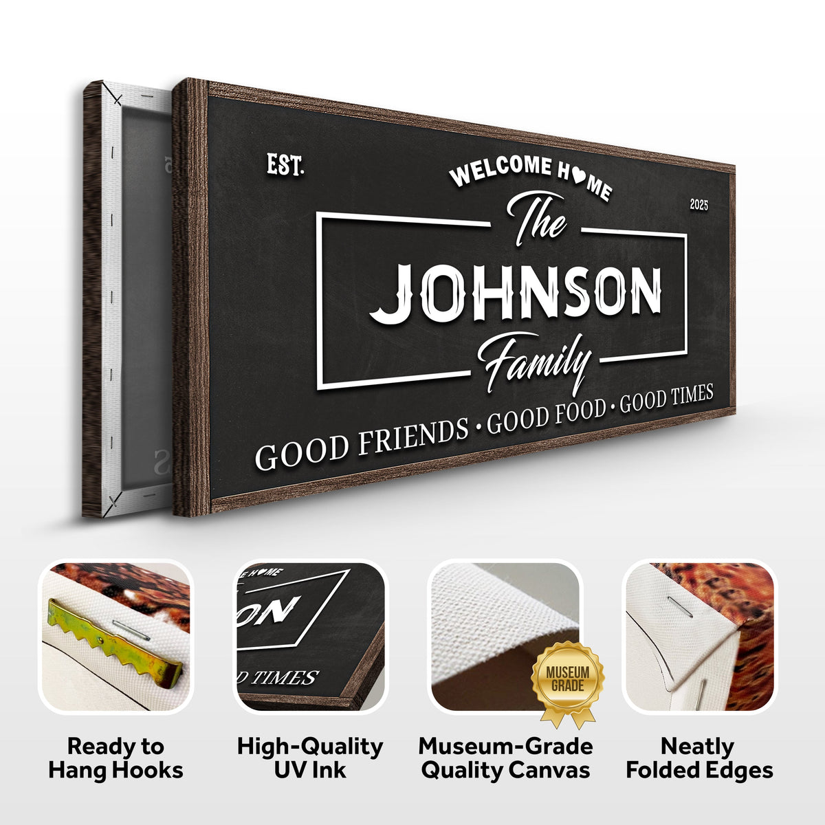 Welcome Home — Warm Typography Sign