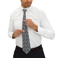 Geometric Navy Pattern Necktie