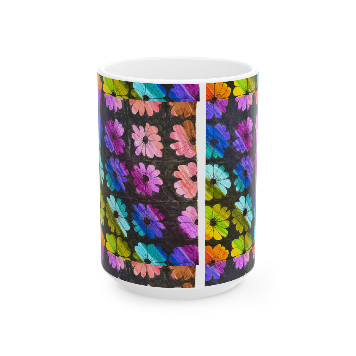 Colorful Wildflower Floral Ceramic Mug