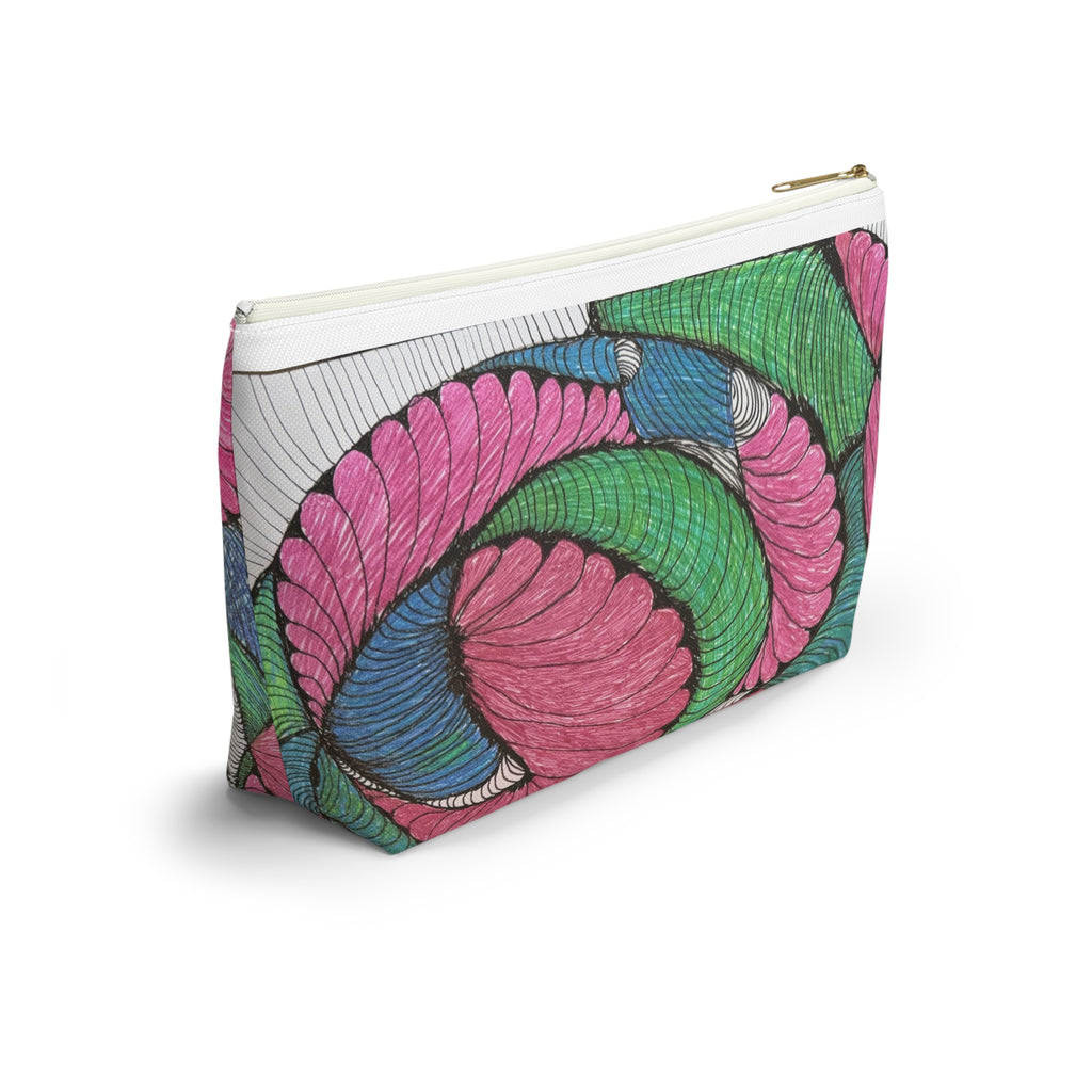 Colorful Abstract Floral Accessory Pouch