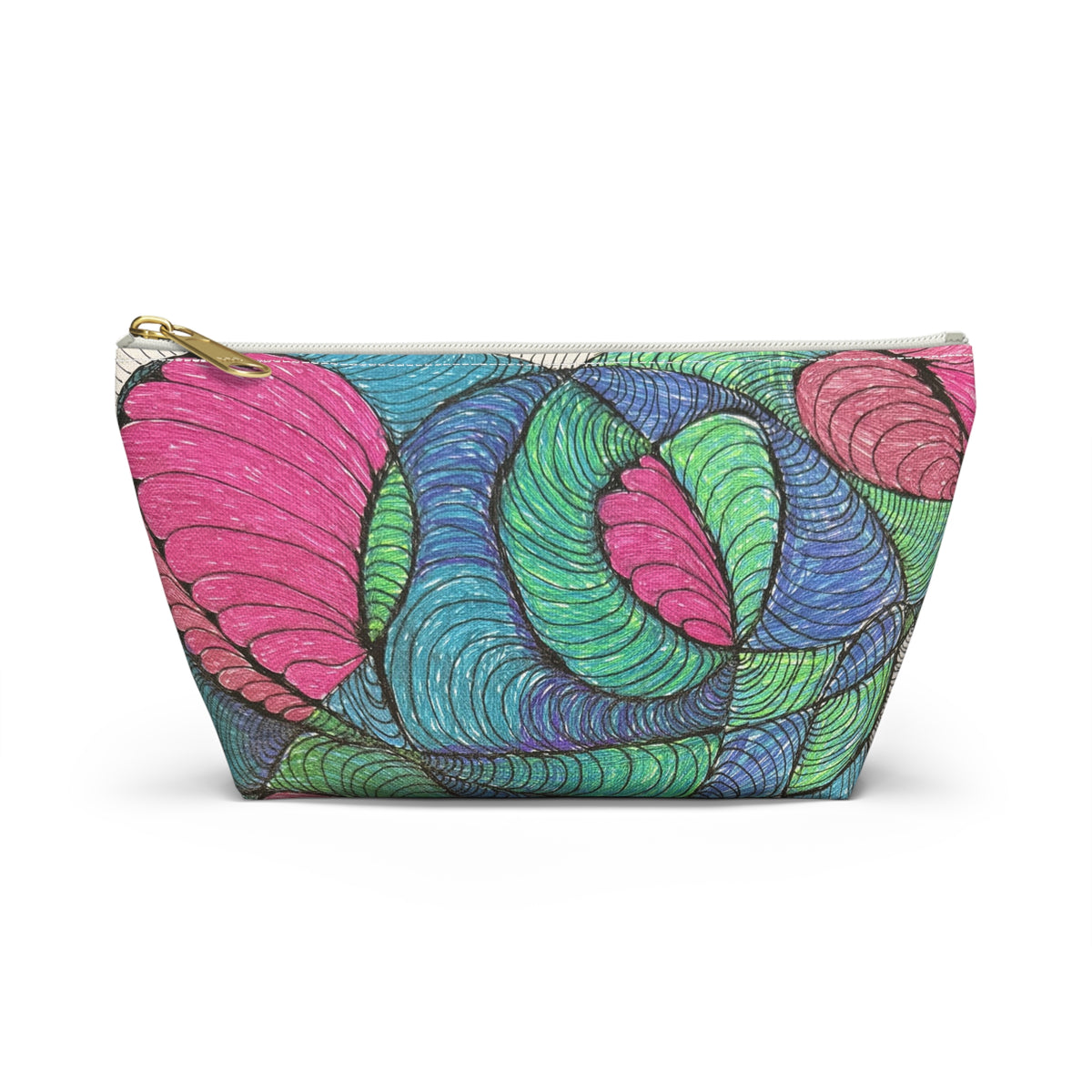 Colorful Abstract Floral Accessory Pouch