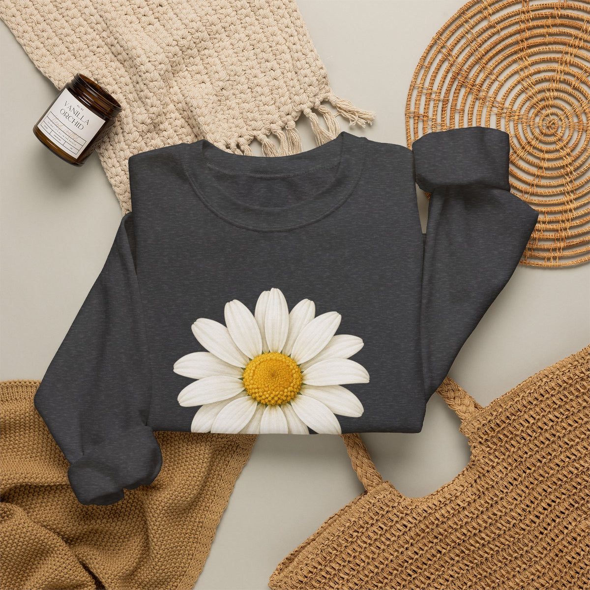 Daisy Flower Crewneck Sweatshirt